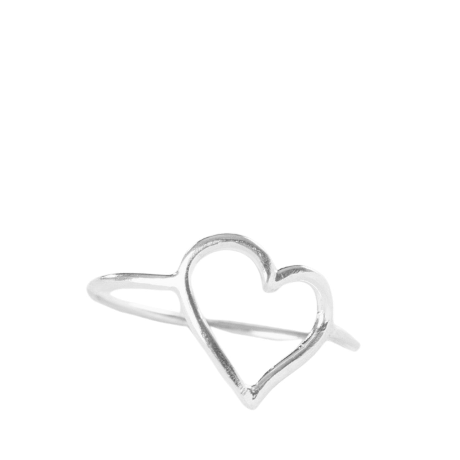 Handcrafted 925 Sterling Silver  Women's Heart Ring