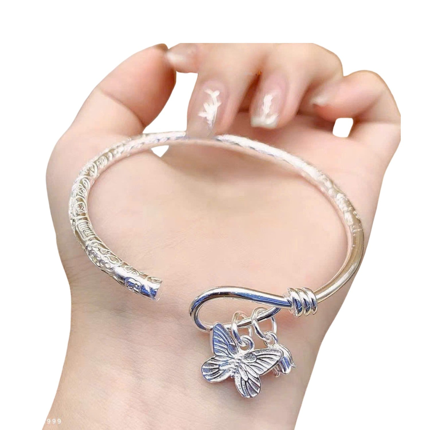 Handcrafted 999 Fine Silver Bracelet 133