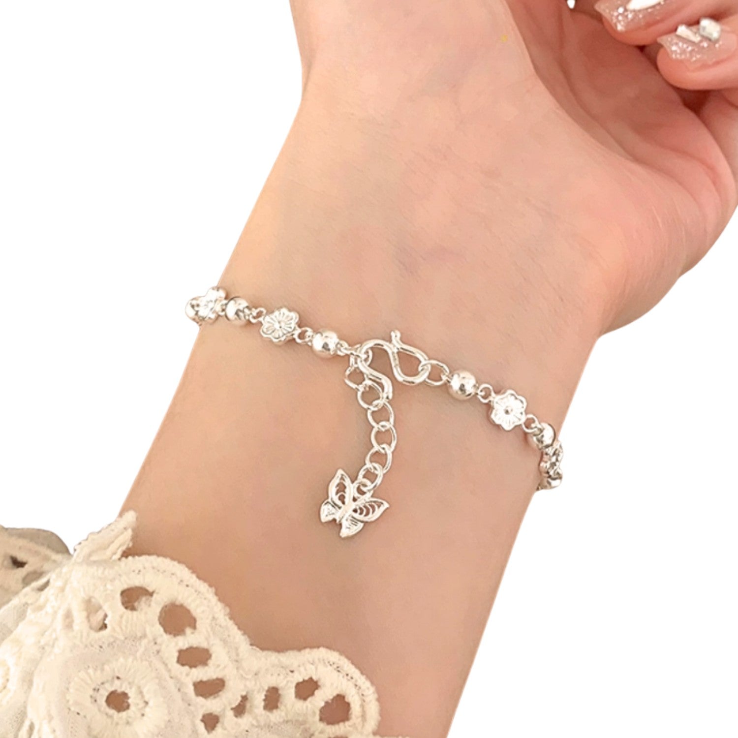 Handcrafted 999 Fine Silver Bracelet 135