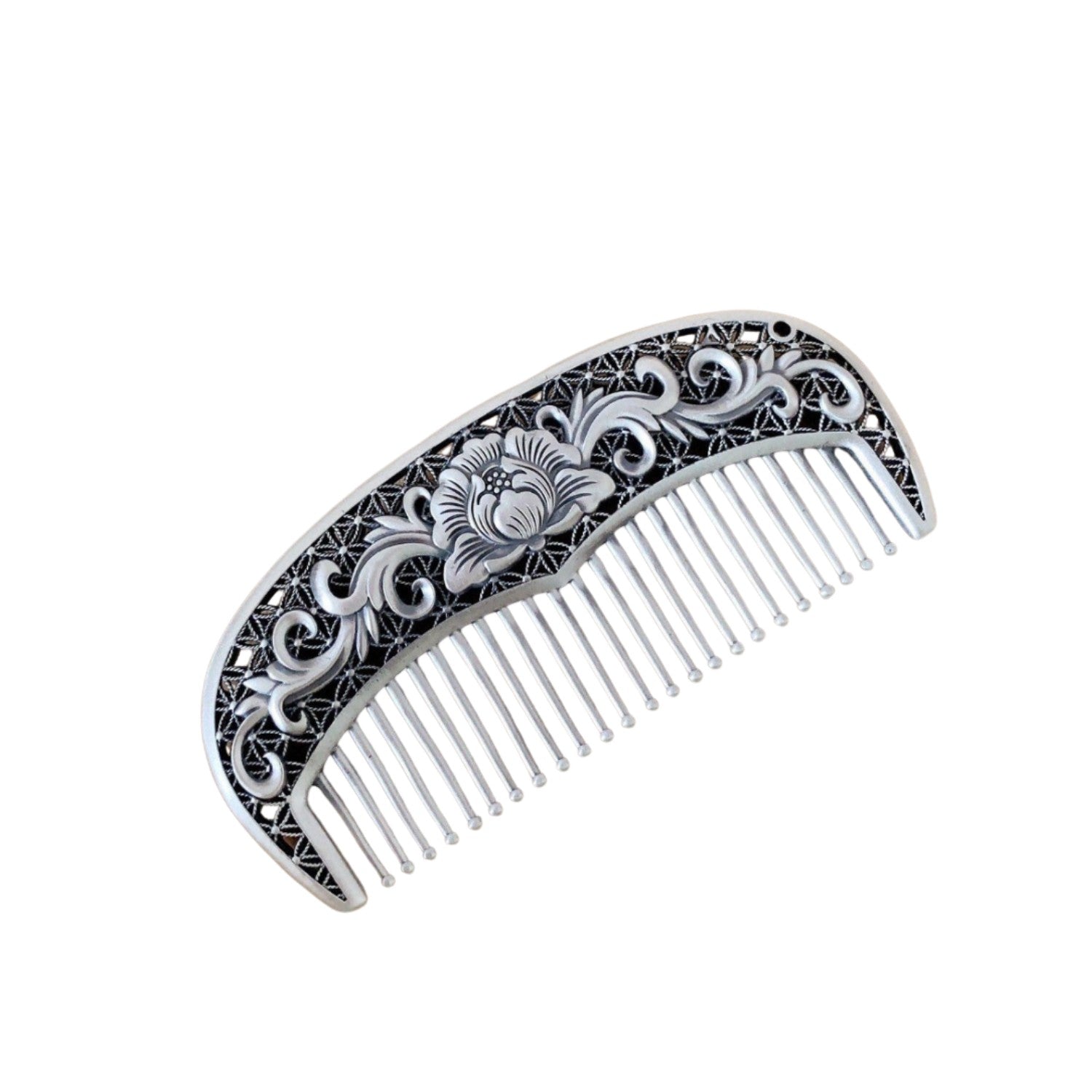 Handcrafted 999 Fine Silver Comb 10