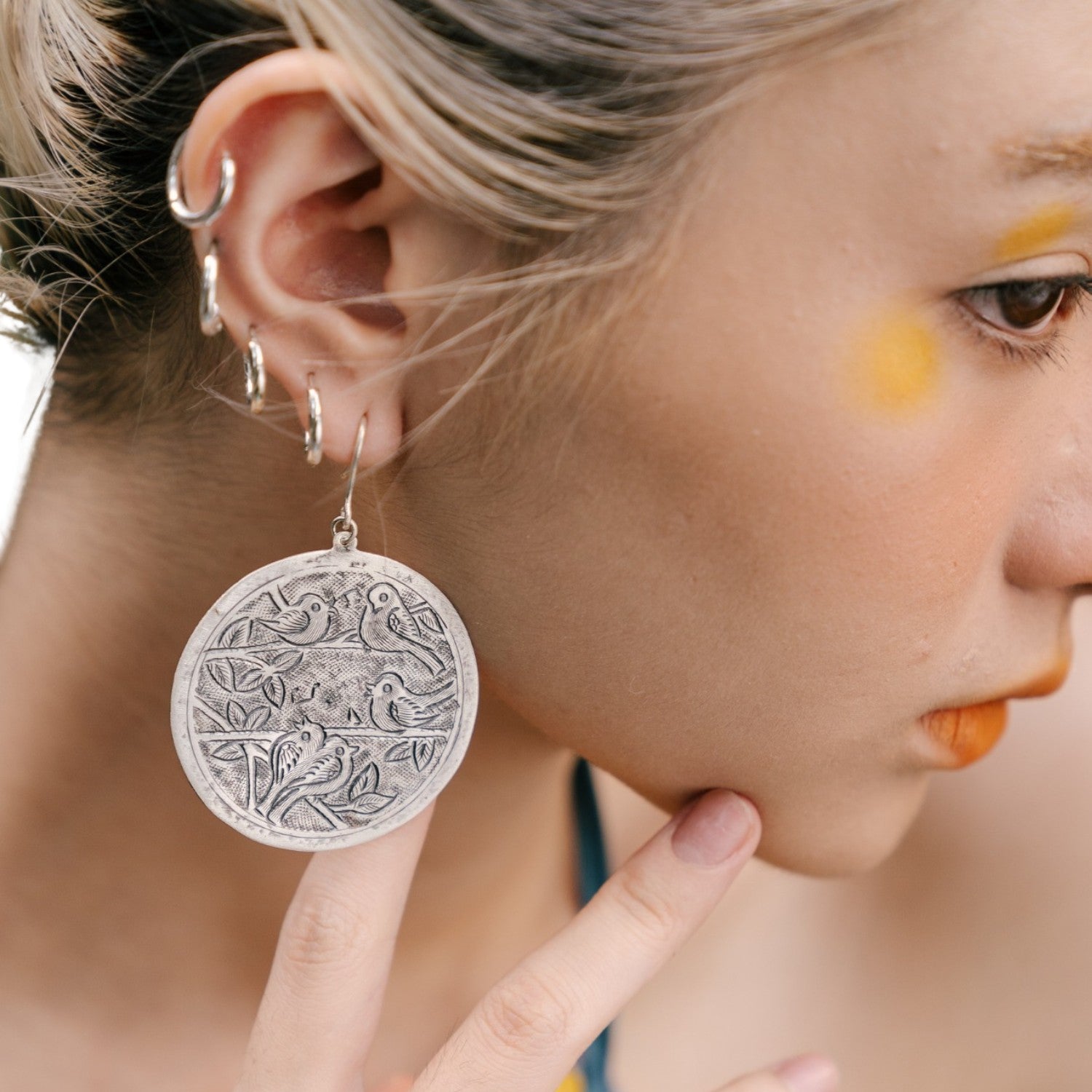 Handcrafted 999 Fine Silver Earring 11