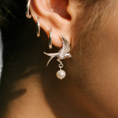 Handcrafted 999 Fine Silver Earring 14