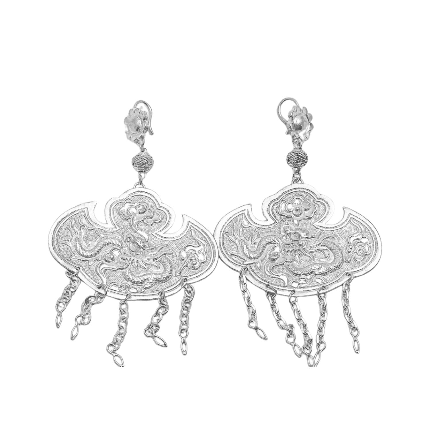 Handcrafted 999 Fine Silver Earring 2