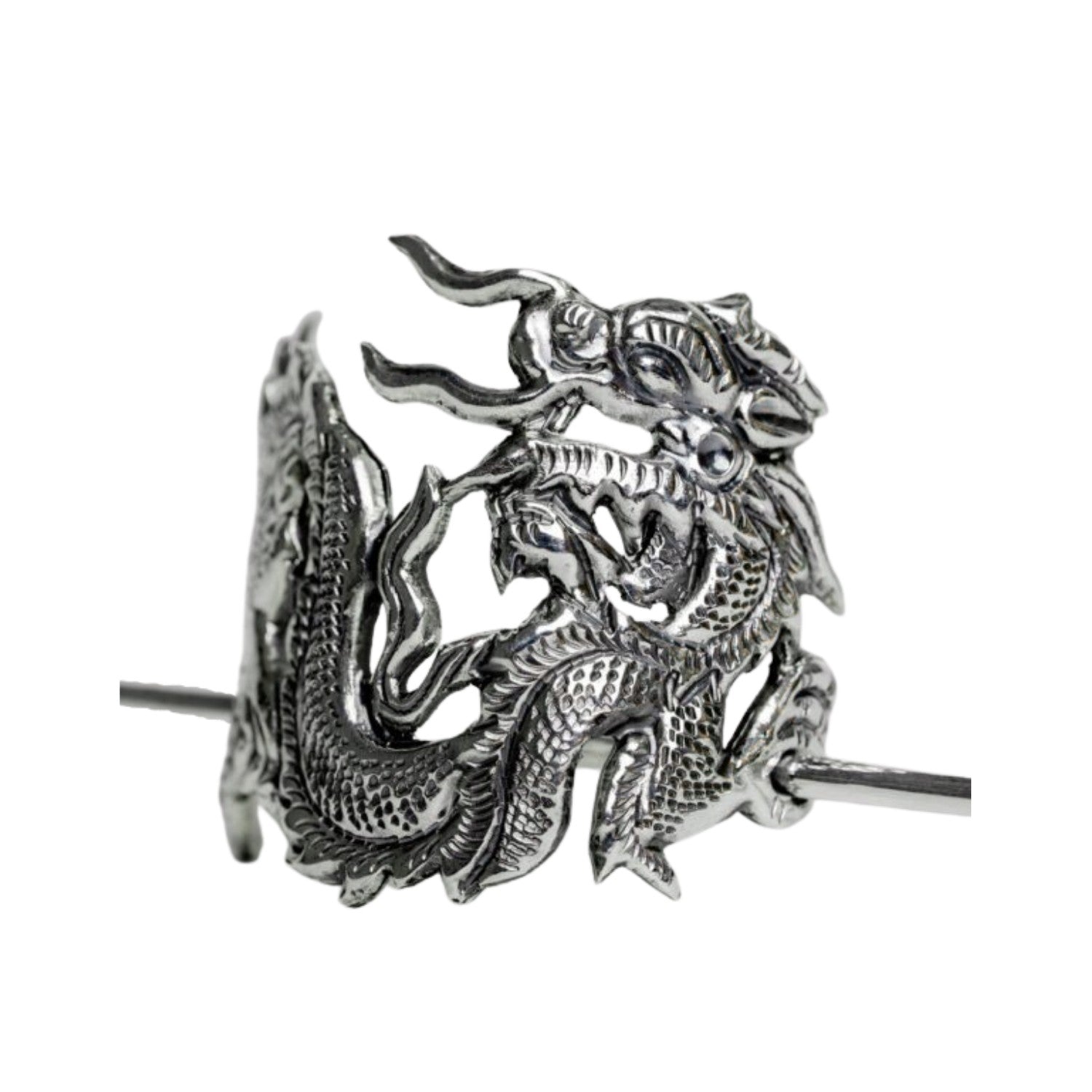 Handcrafted 999 Fine Silver Hair Stick 16