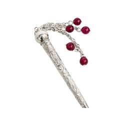 Handcrafted 999 Fine Silver Hair Stick 18