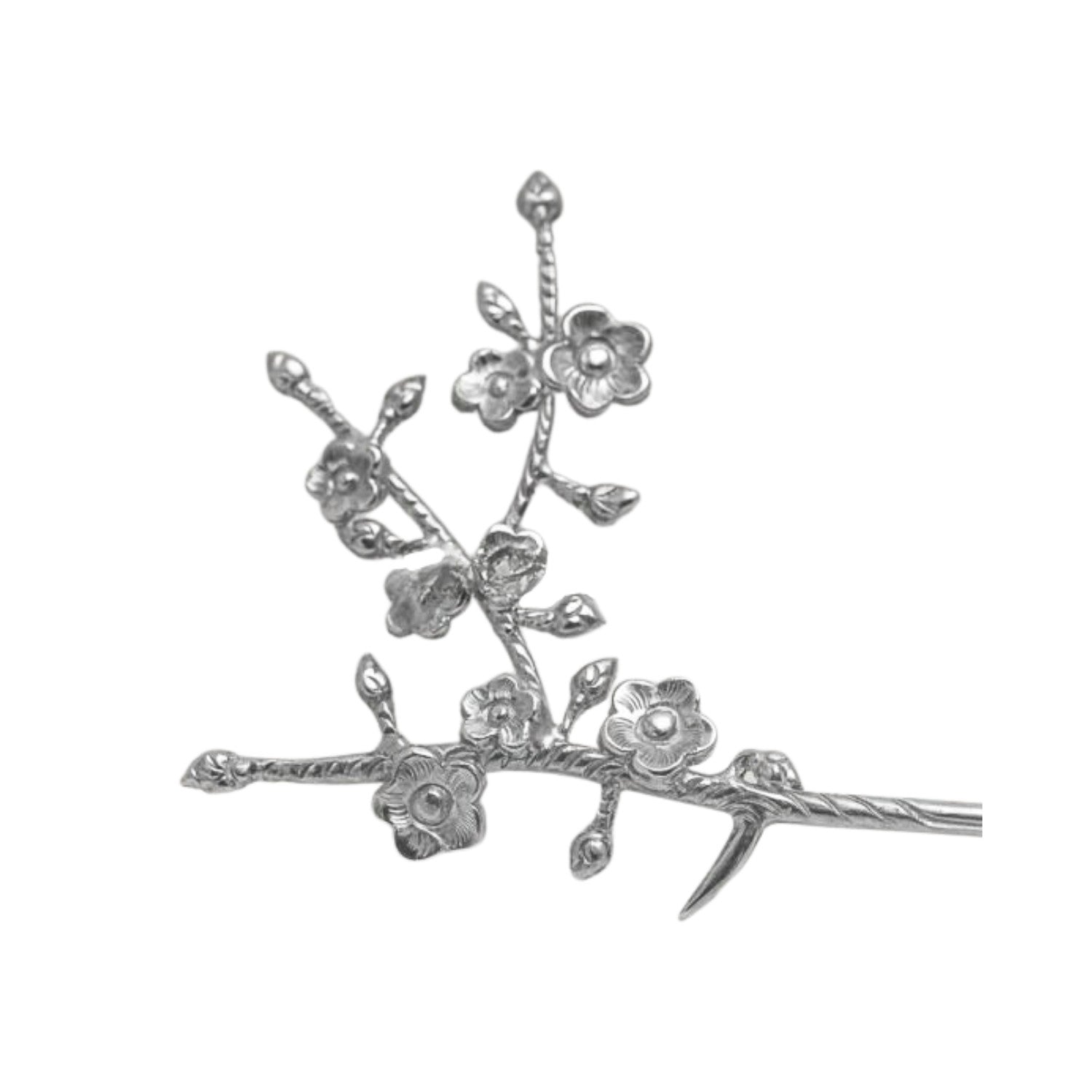 Handcrafted 999 Fine Silver Hair Stick 7