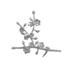 Handcrafted 999 Fine Silver Hair Stick 7