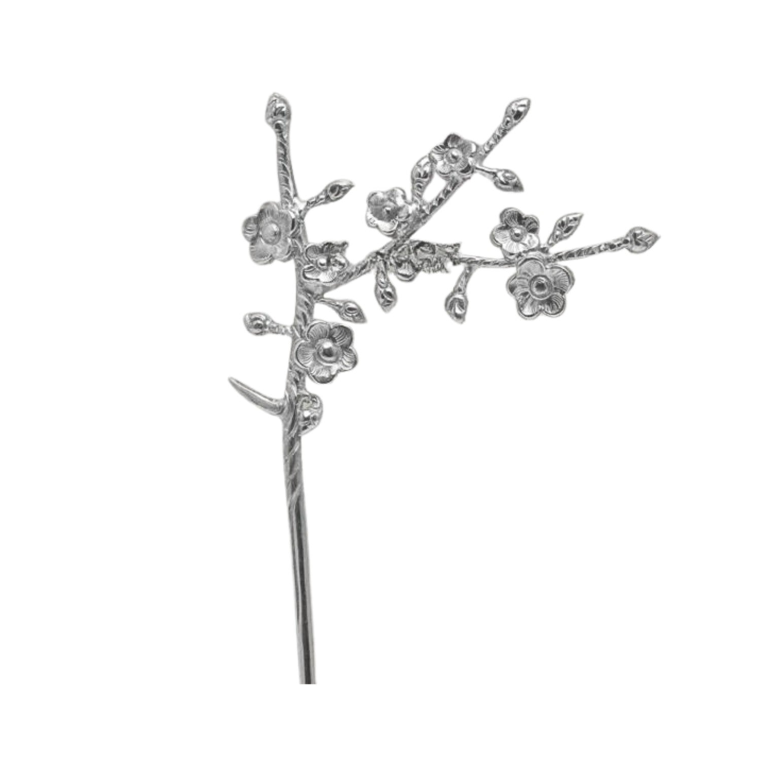 Handcrafted 999 Fine Silver Hair Stick 7