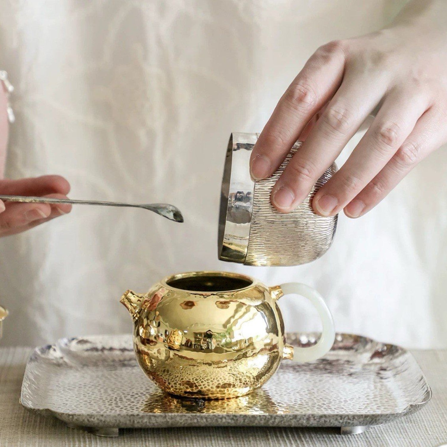Handcrafted 999 Fine Silver Tea Box
