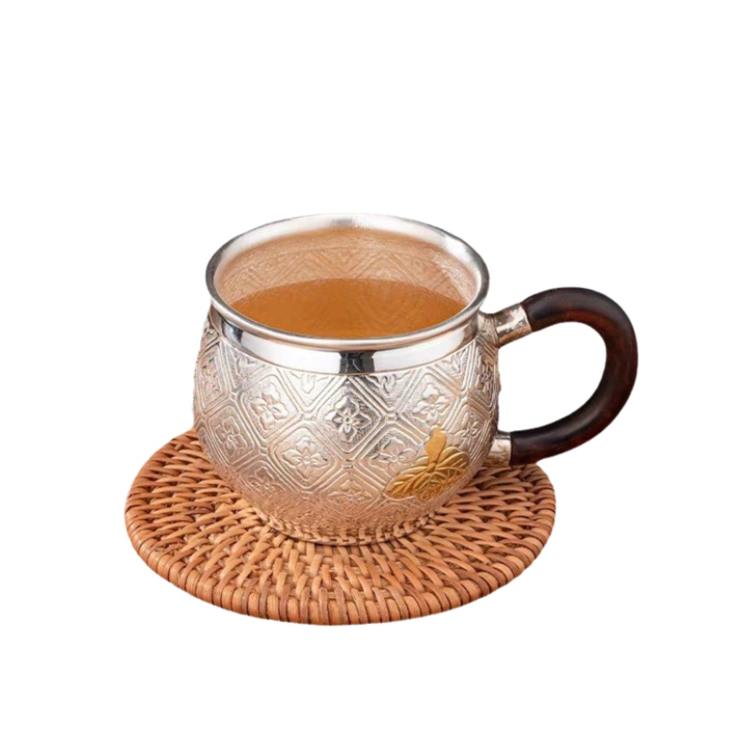 Handcrafted 999 Fine Silver Teacup 1