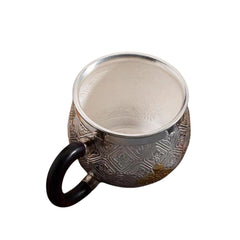 Handcrafted 999 Fine Silver Teacup 1