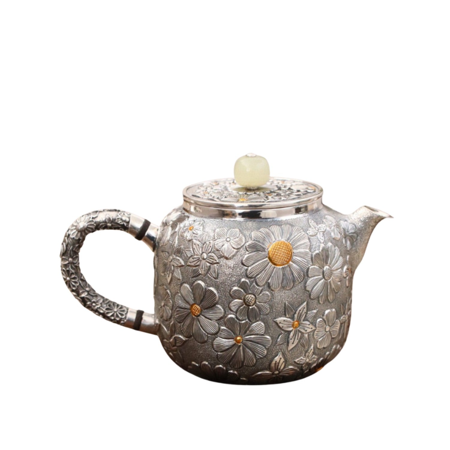 Handcrafted 999 Fine Silver Teapot 1