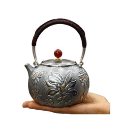 Handcrafted 999 Fine Silver Teapot 2