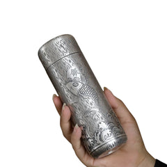 Handcrafted 999 Fine Silver Water Bottle 2