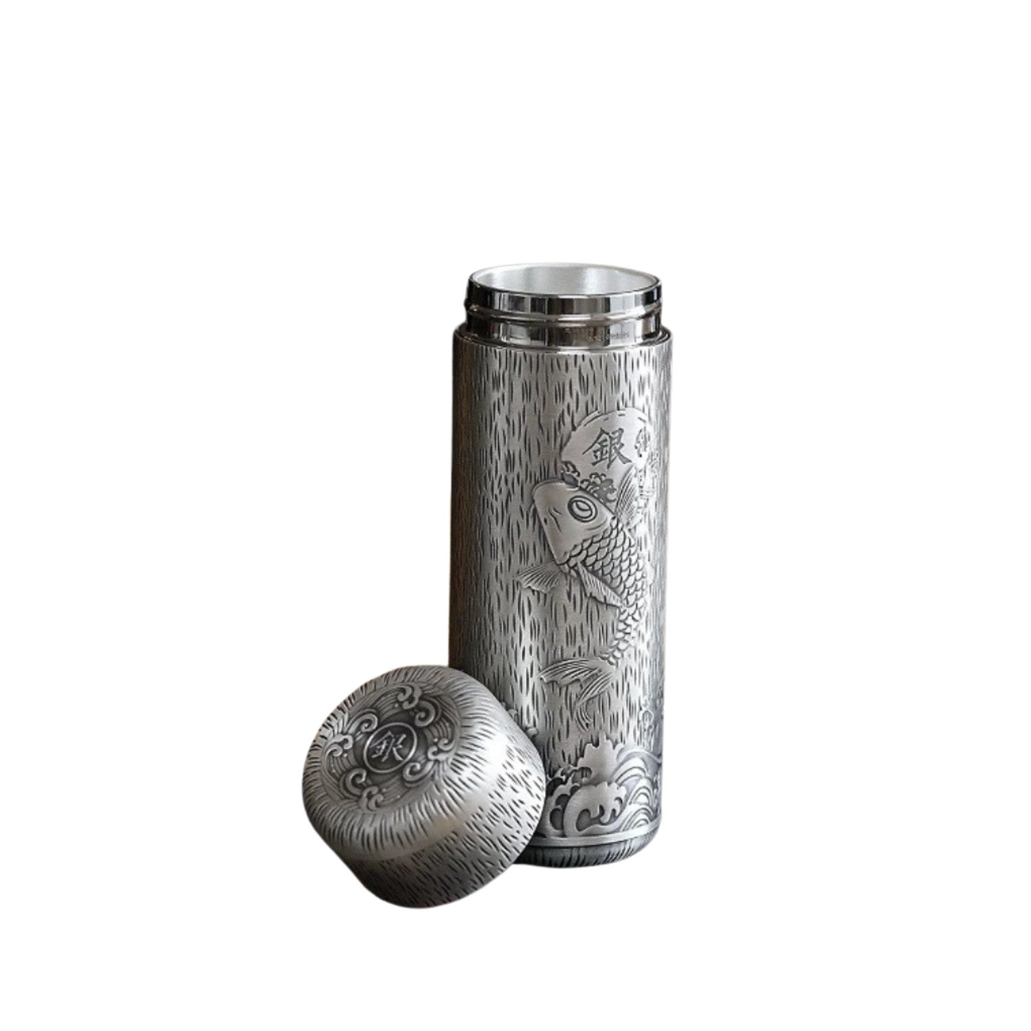 Handcrafted 999 Fine Silver Water Bottle 2
