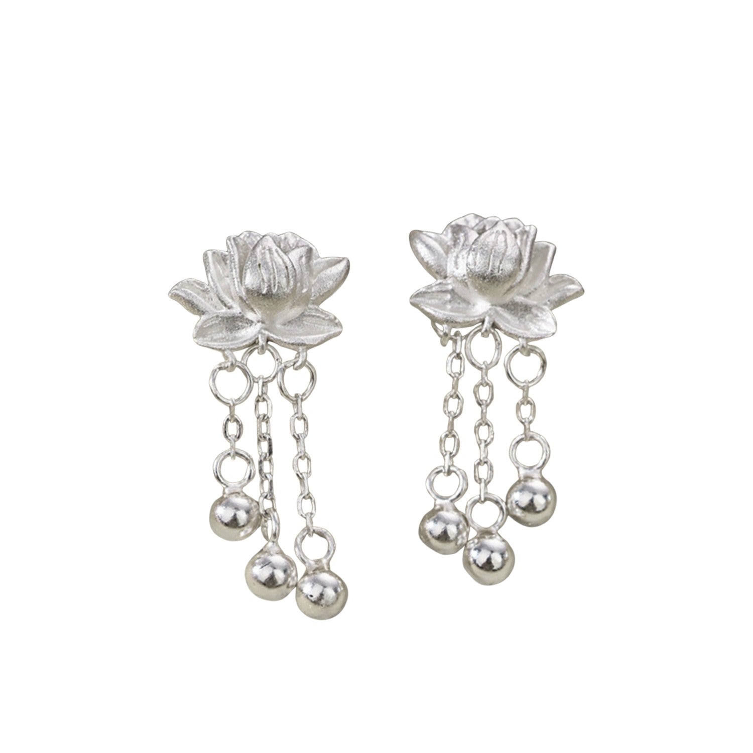 Handcrafted 999 Sterling Silver Earring 63