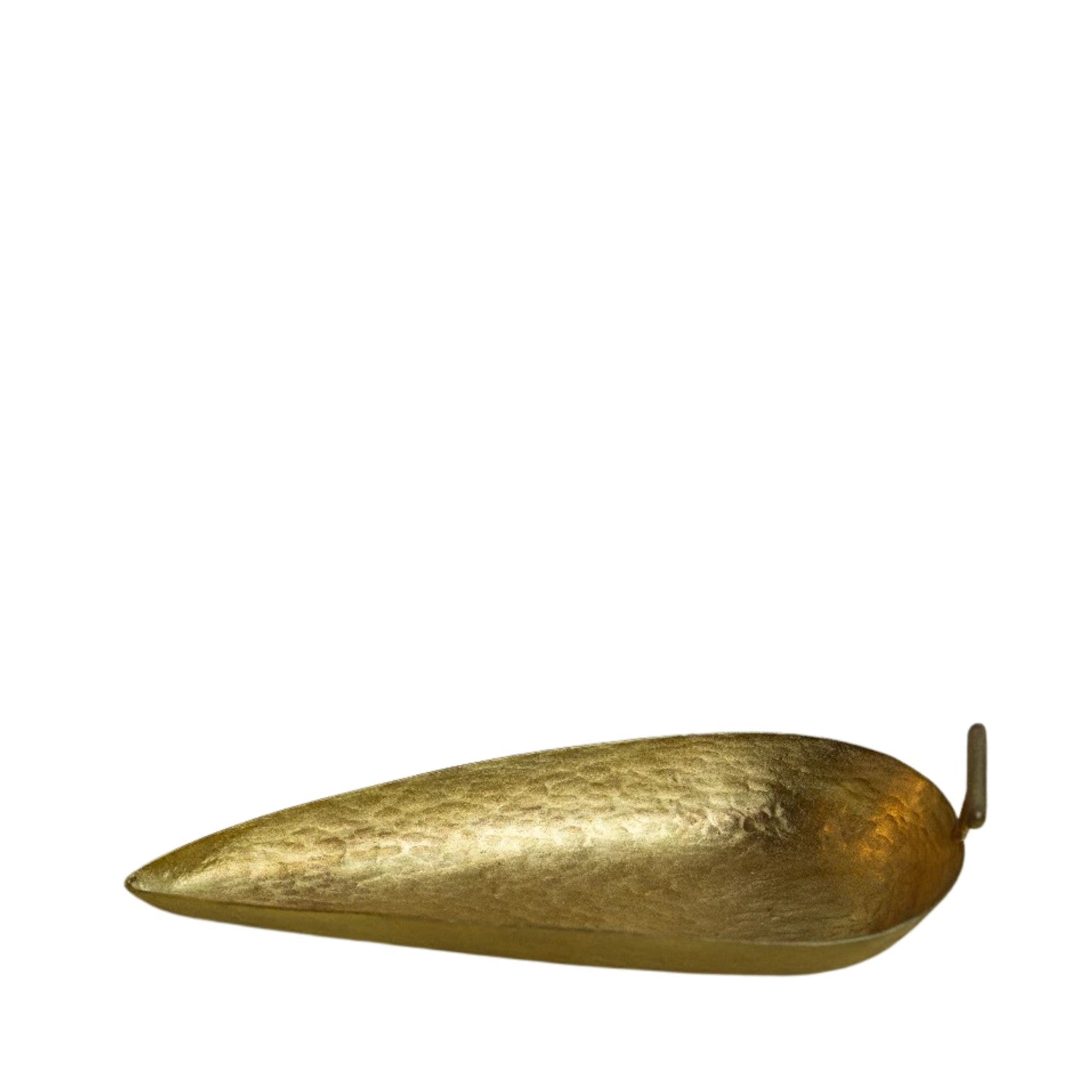 Handcrafted Bamboo Leaf Shaped Plate Made Of Pure Copper