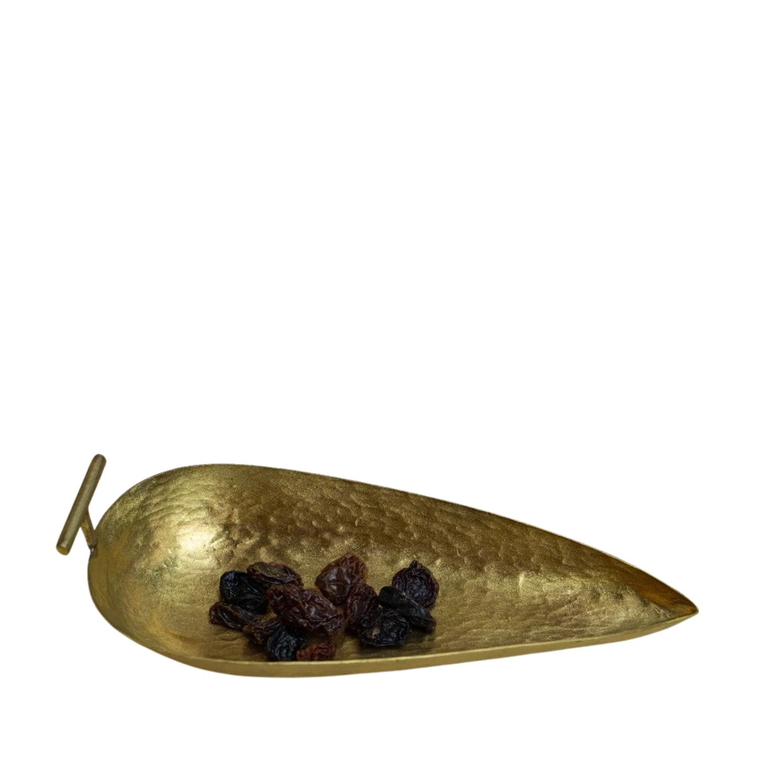 Handcrafted Bamboo Leaf Shaped Plate Made Of Pure Copper