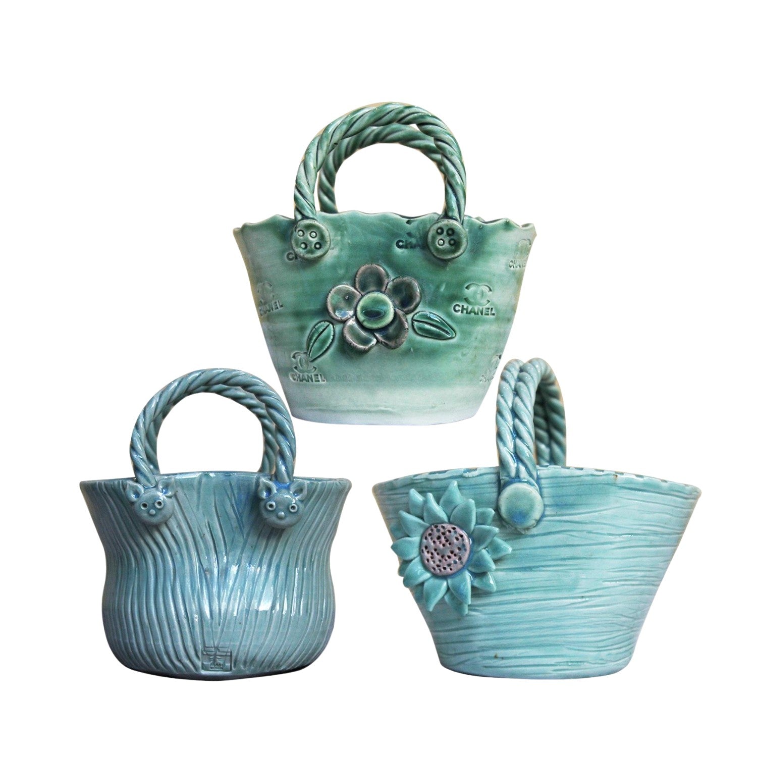 Handcrafted Bat Trang Ceramic Vase In The Shape Of A Handbag 2