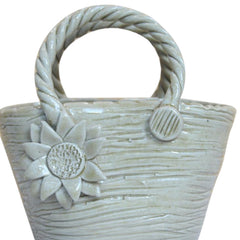 Handcrafted Bat Trang Ceramic Vase In The Shape Of A Handbag 4