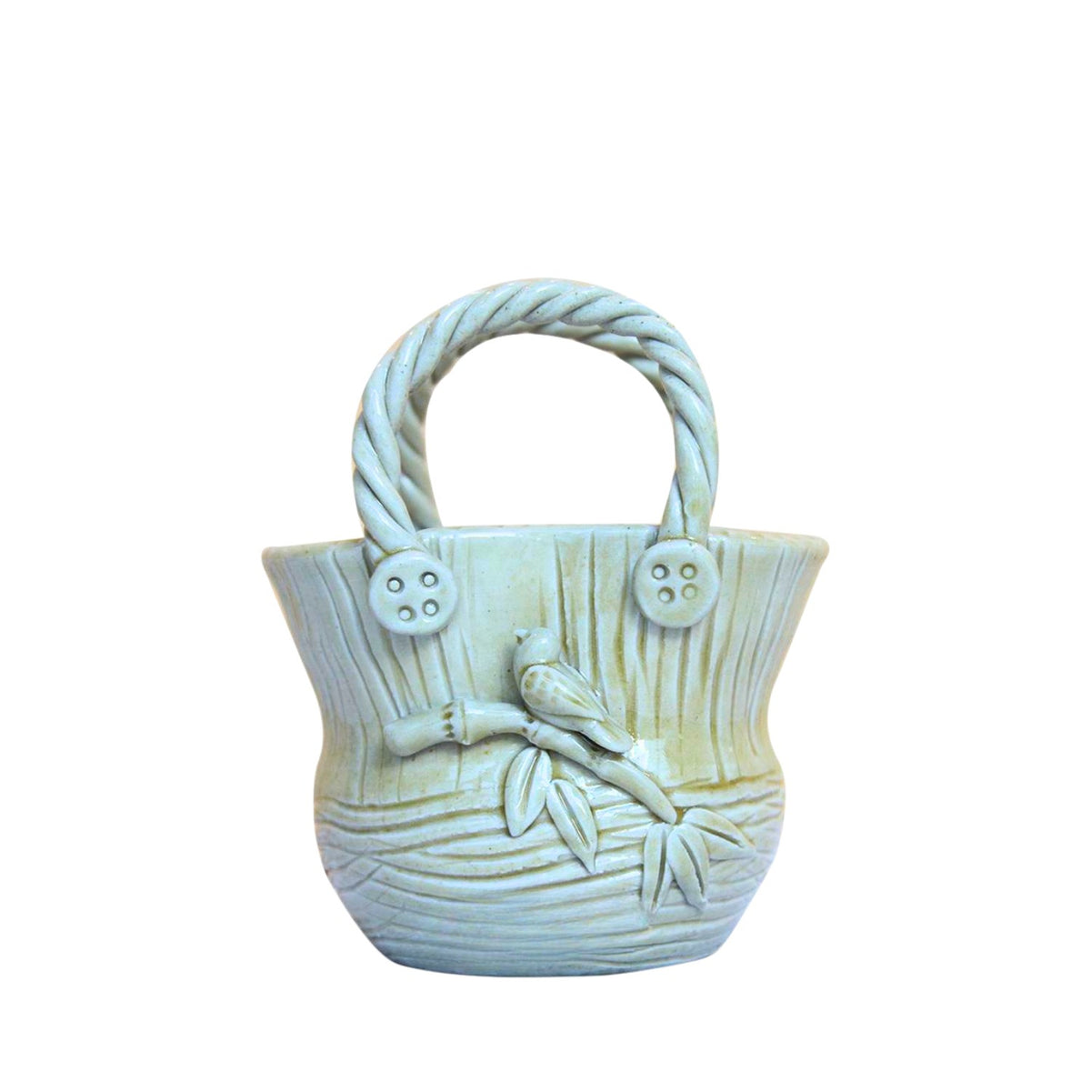 Handcrafted Bat Trang Ceramic Vase In The Shape Of A Handbag 1