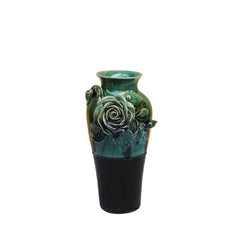 Handcrafted Bat Trang Ceramic Vase With Embossed Design 03