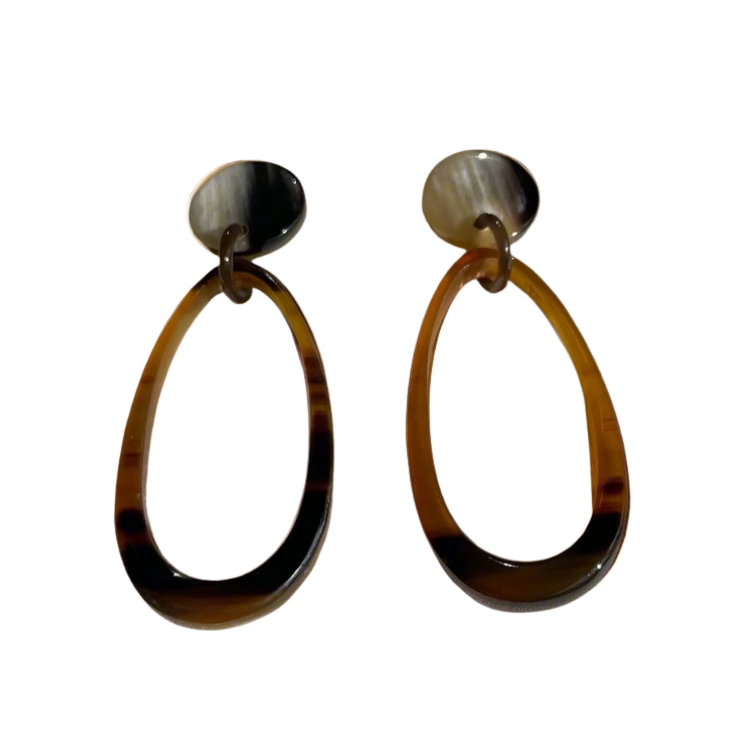 Handcrafted Buffalo Horn Earrings 1