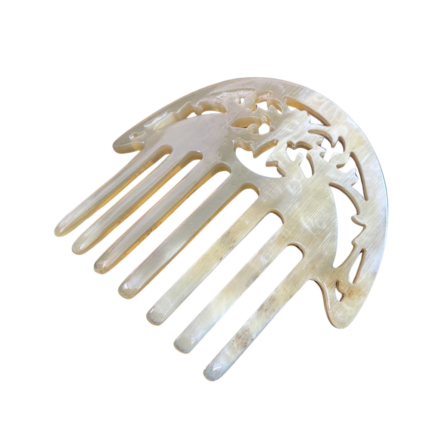 Handcrafted Buffalo Horn Hair Brooch 1