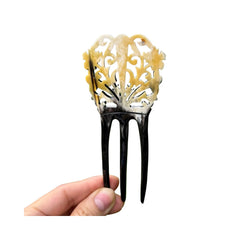 Handcrafted Buffalo Horn Hair Brooch 2