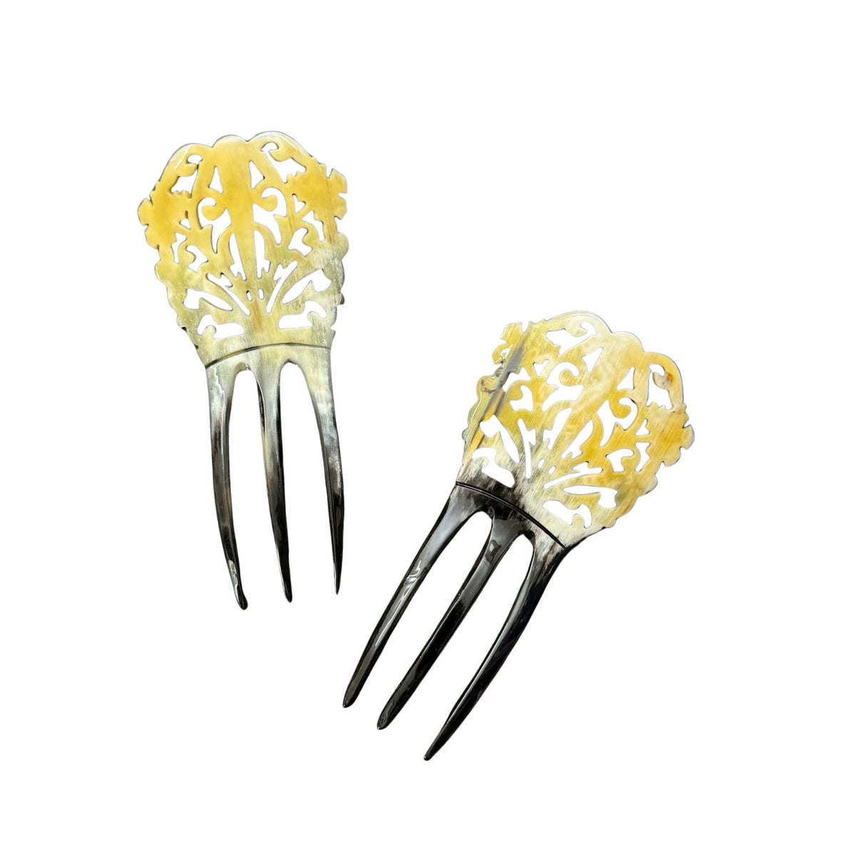 Handcrafted Buffalo Horn Hair Brooch 2