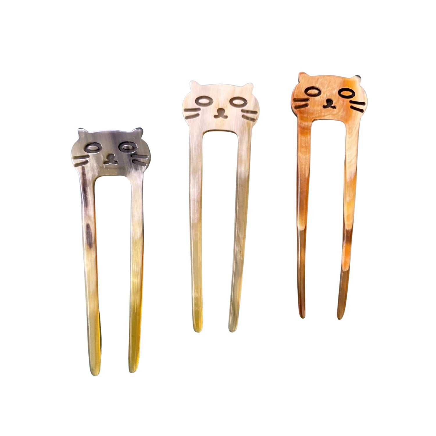 Handcrafted Buffalo Horn Hair Brooch 5