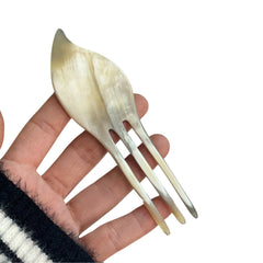 Handcrafted Buffalo Horn Hair Brooch 7