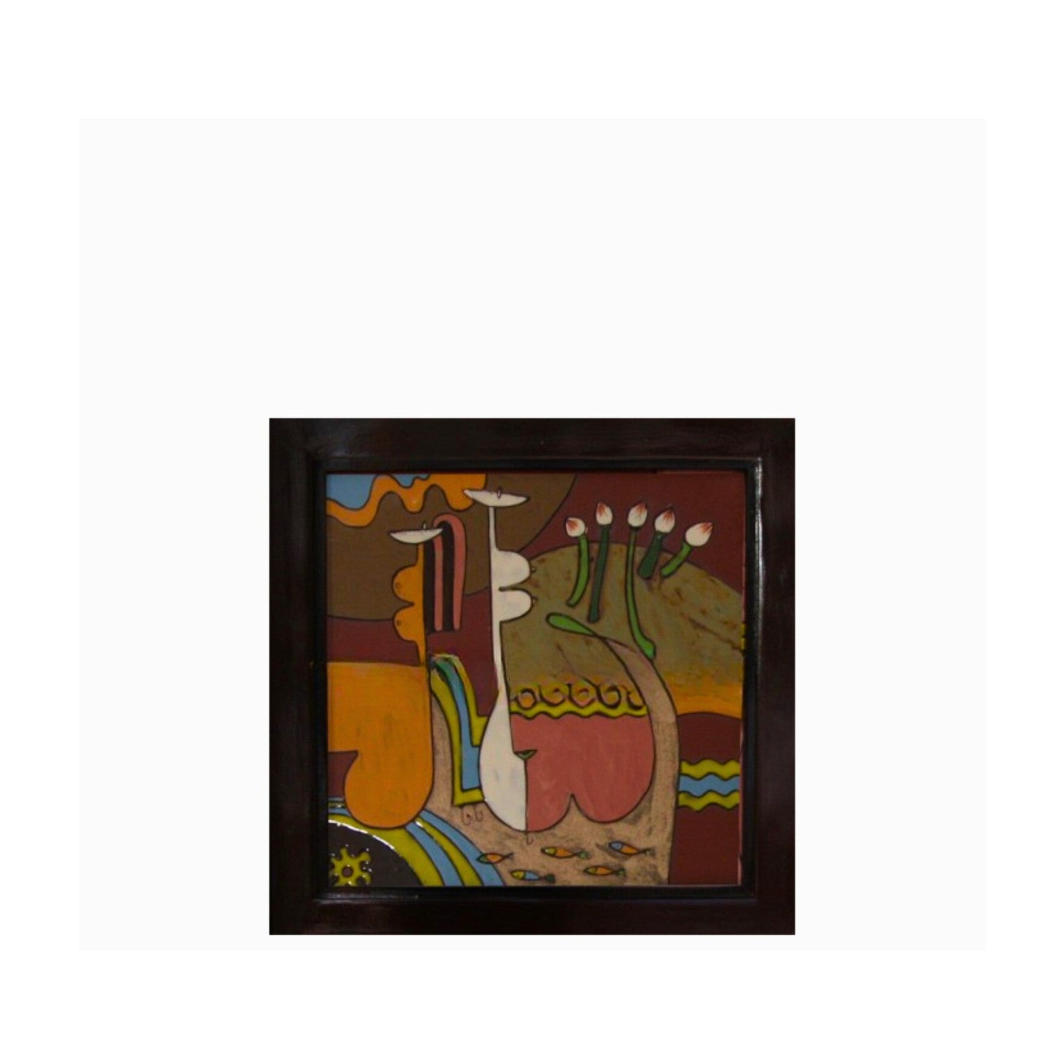 Handcrafted Ceramic Abstract Paintings 1