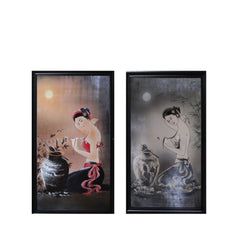 Handcrafted Ceramic Paintings Of A Girl