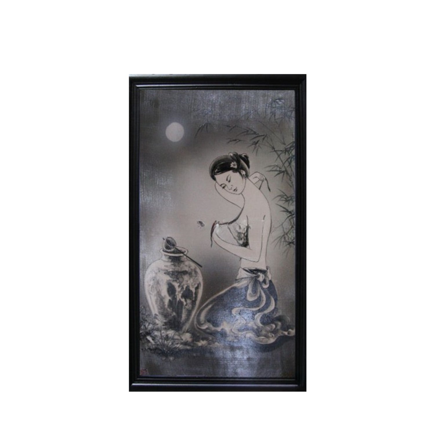 Handcrafted Ceramic Paintings Of A Girl