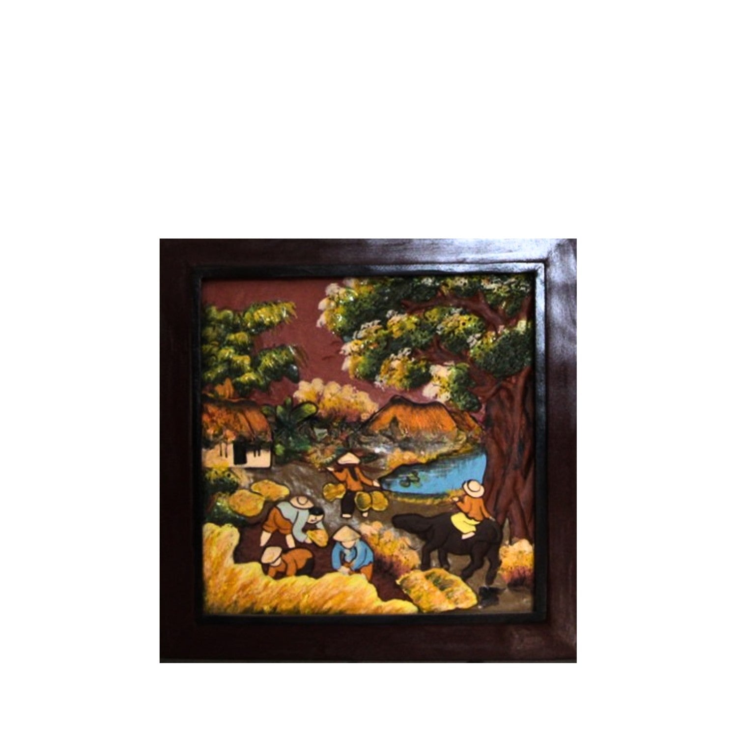 Handcrafted Ceramic Paintings With Countryside Motifs