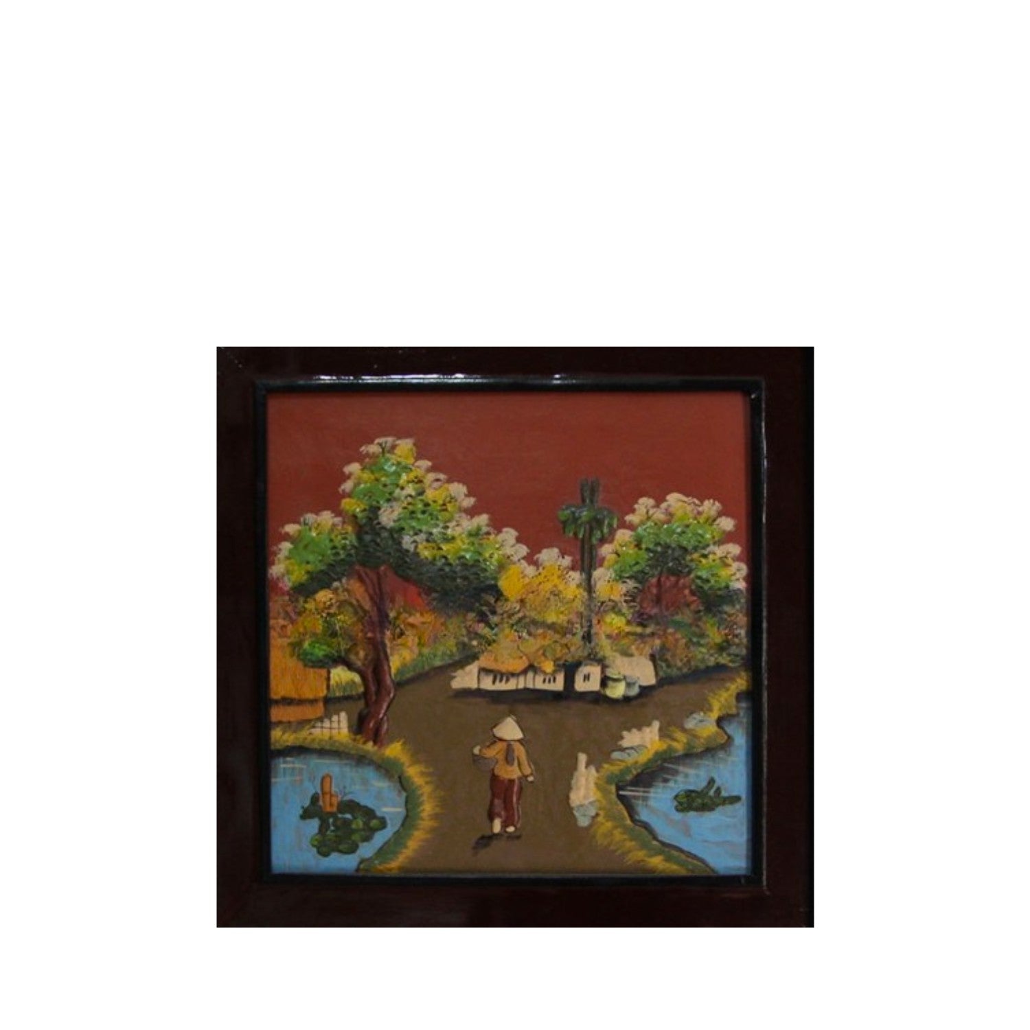Handcrafted Ceramic Paintings With Countryside Motifs