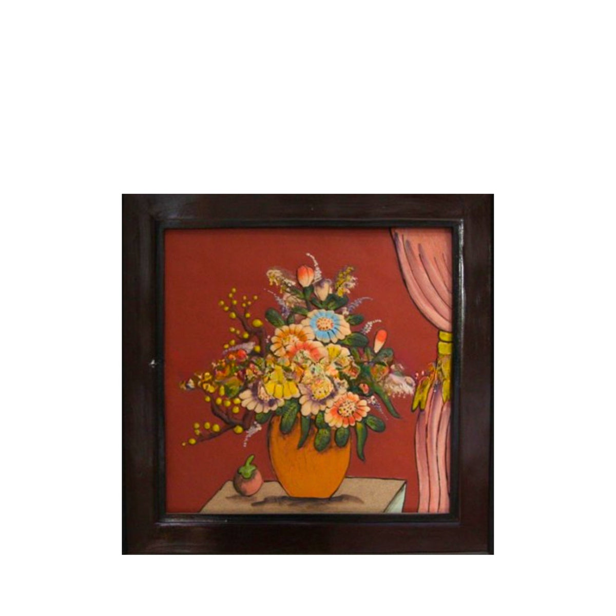 Handcrafted Ceramic Paintings With Flower Vase Pattern 1