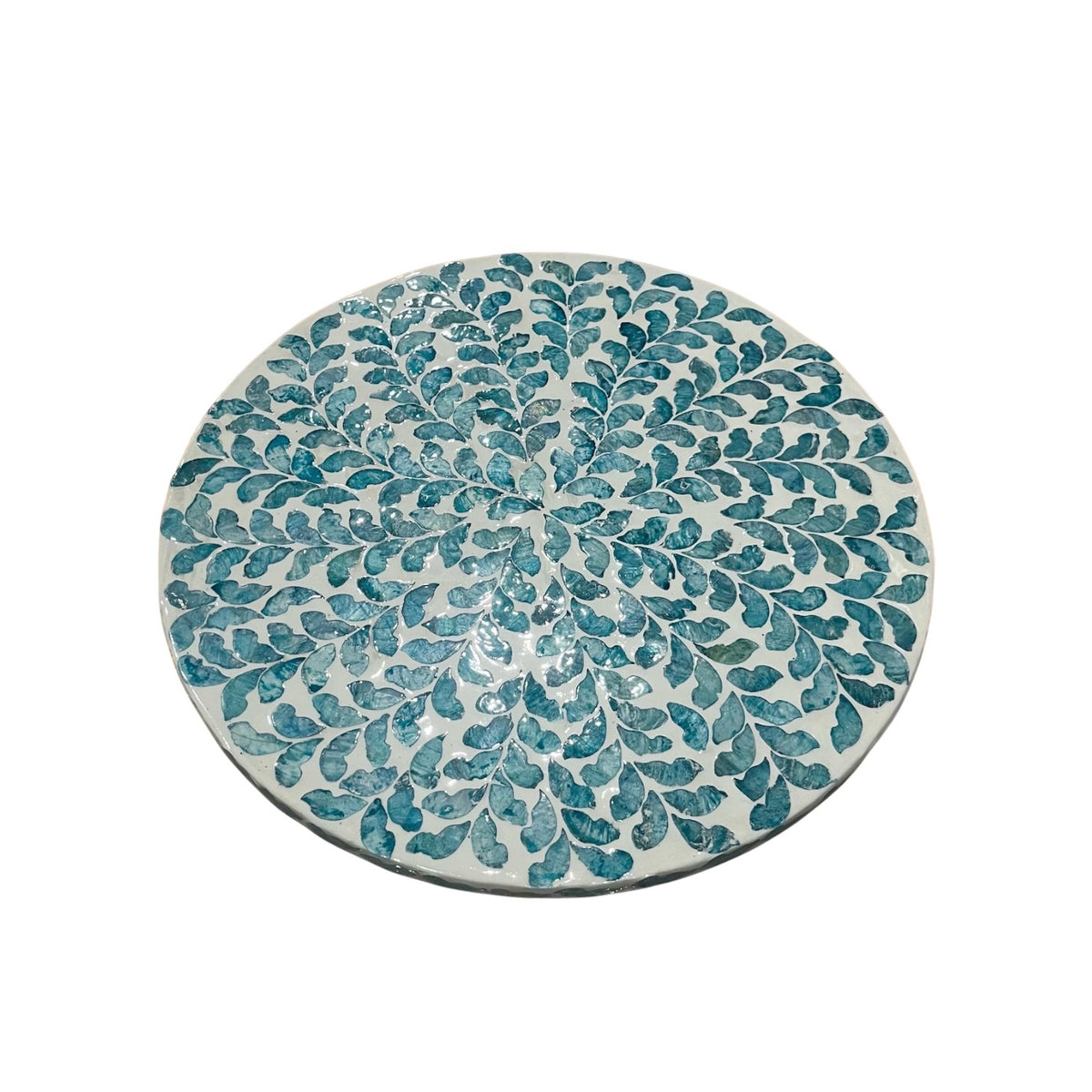 Handcrafted Green Leaf Rotating Tray