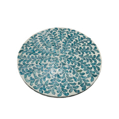 Handcrafted Green Leaf Rotating Tray