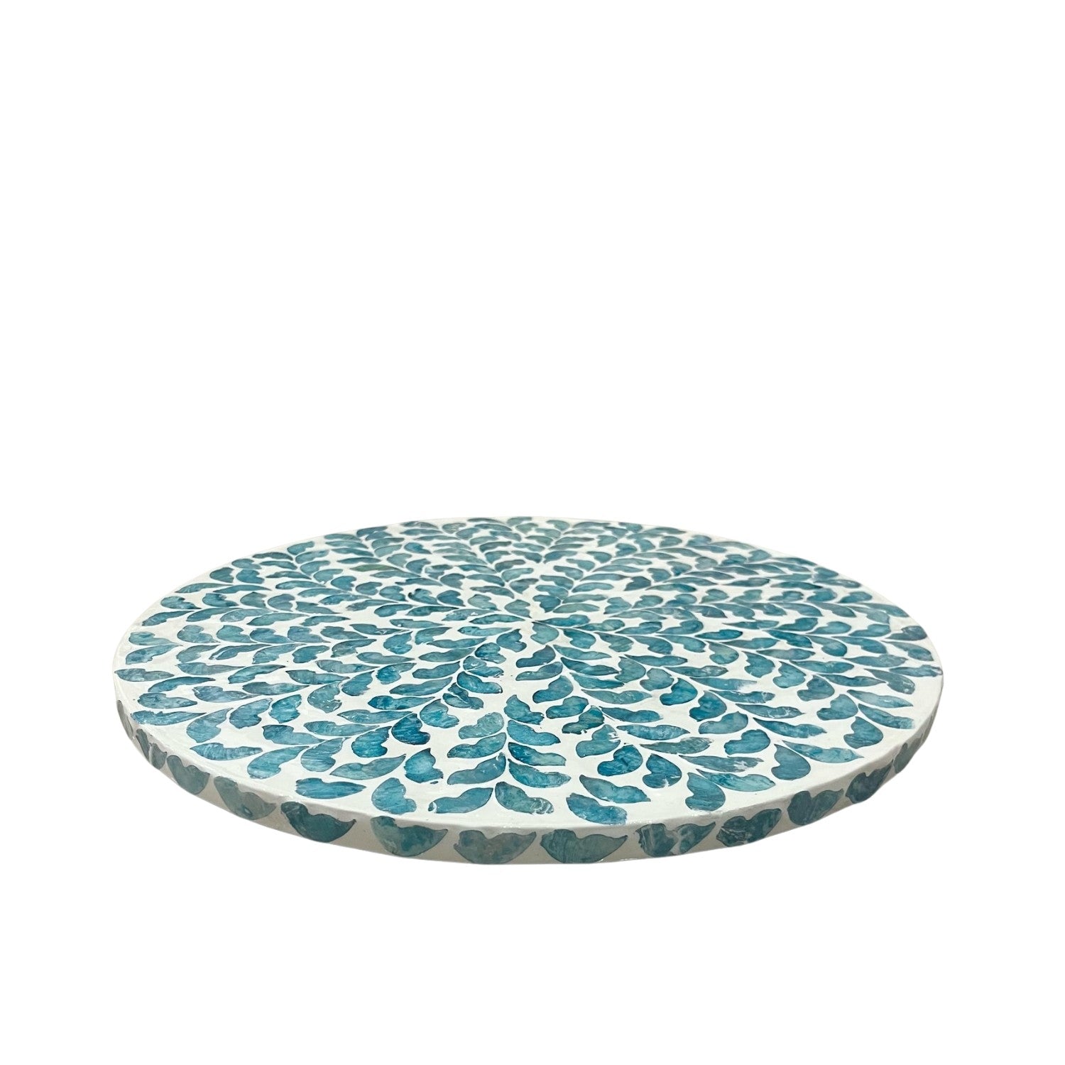 Handcrafted Green Leaf Rotating Tray