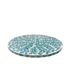 Handcrafted Green Leaf Rotating Tray