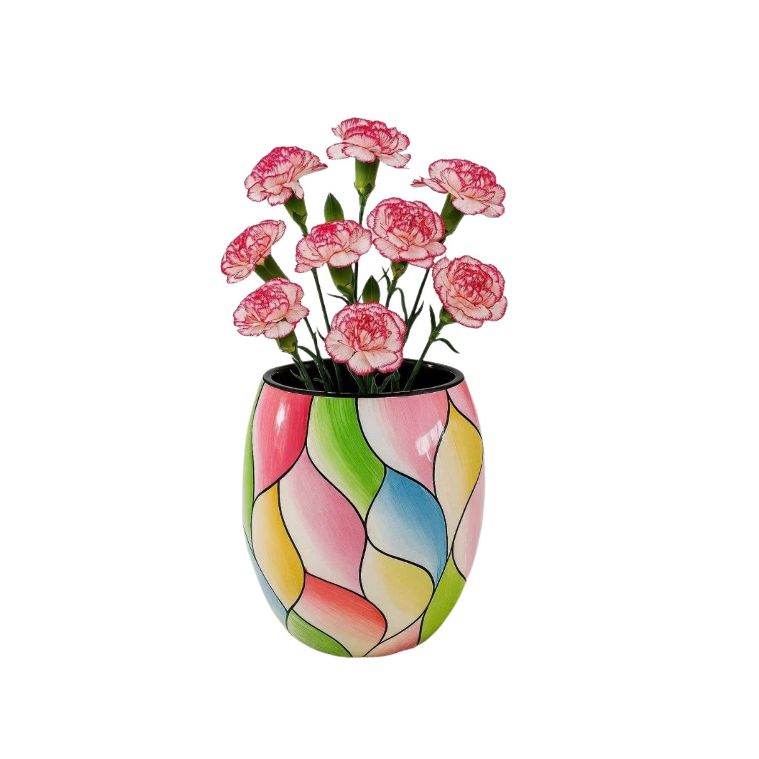 Handcrafted Lacquered Flower Vase 6