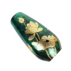 Handcrafted Lotus Pattern Lacquered Ceramic Vase 1