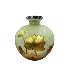 Handcrafted Lotus Pattern Lacquered Ceramic Vase 2