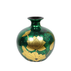 Handcrafted Lotus Pattern Lacquered Ceramic Vase 2