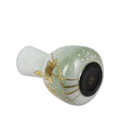 Handcrafted Lotus Pattern Lacquered Ceramic Vase