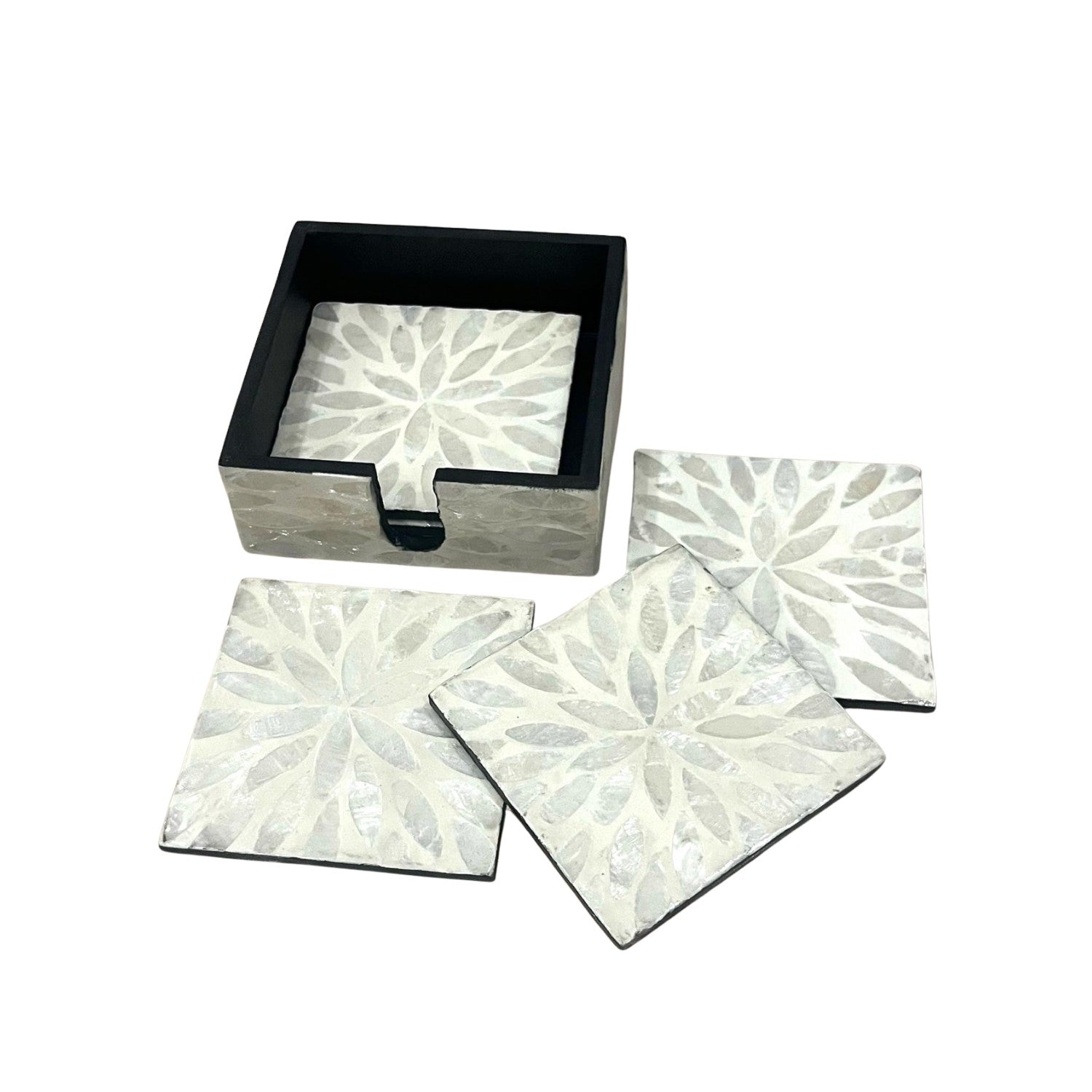 Handcrafted Mother Of Pearl Coasters 1