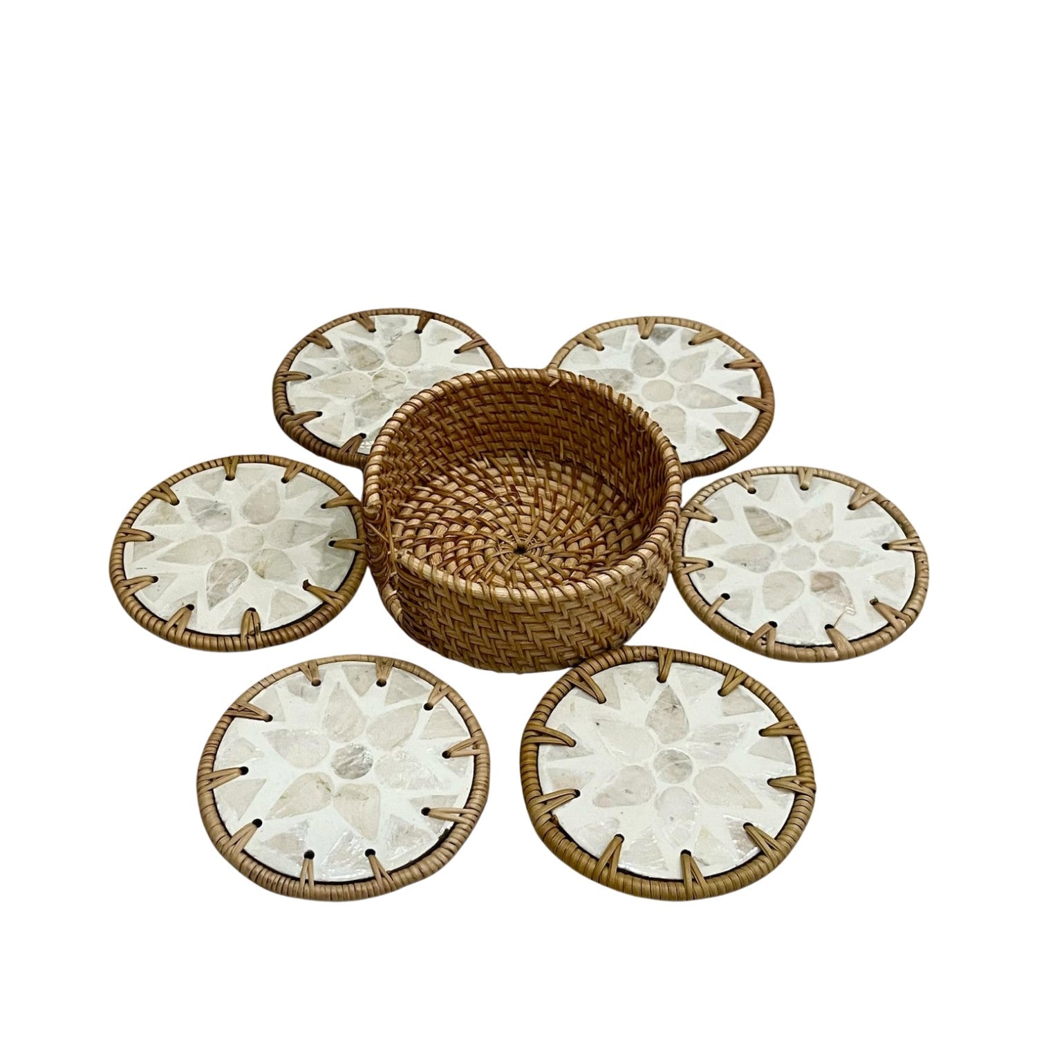 Handcrafted Mother Of Pearl Coasters 3