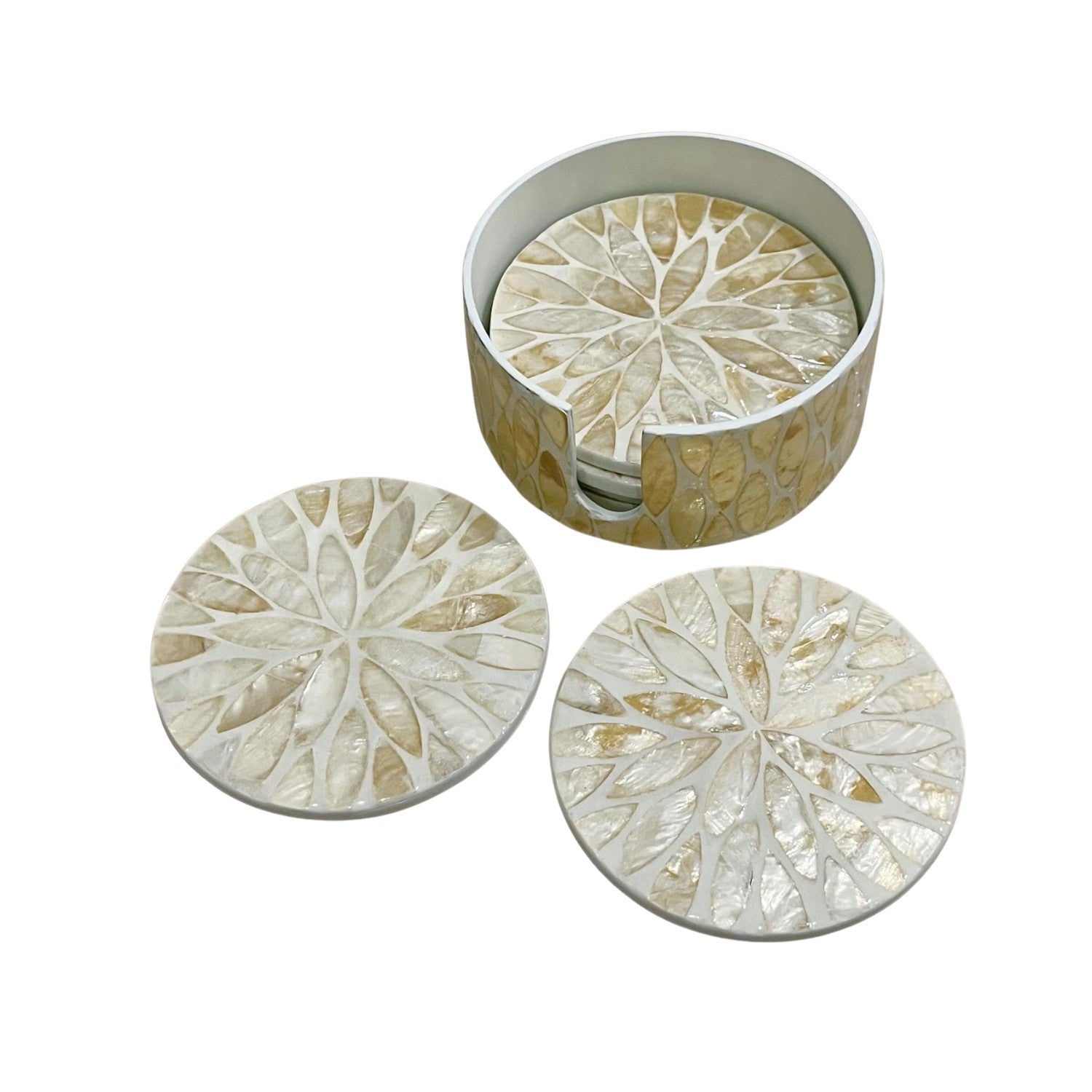 Handcrafted Mother Of Pearl Coasters